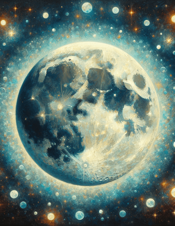 Bright Moon (Oil Painting)