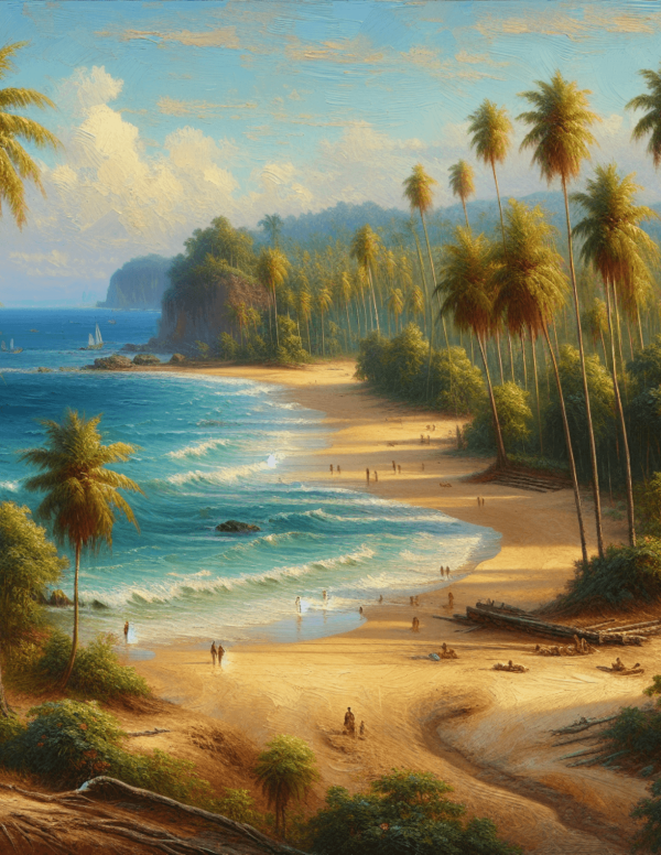 Calm Beach(Oil Painting)