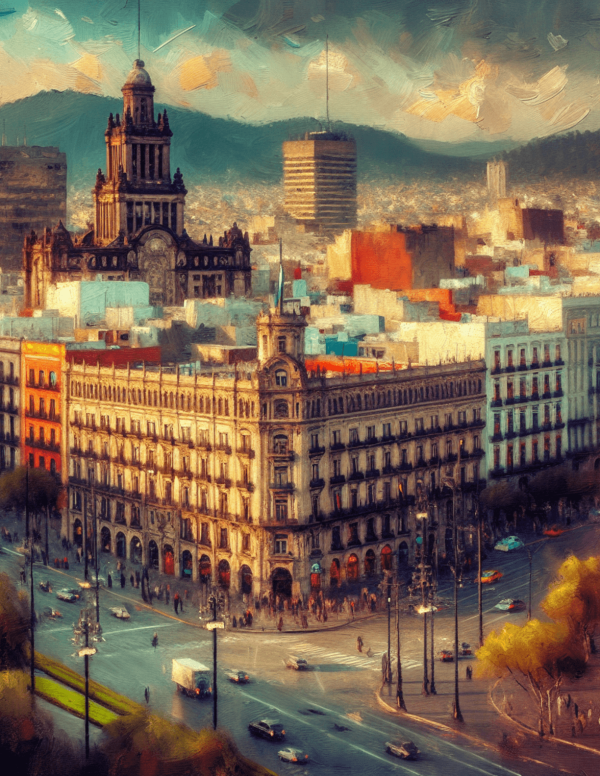 European City (Oil Painting)