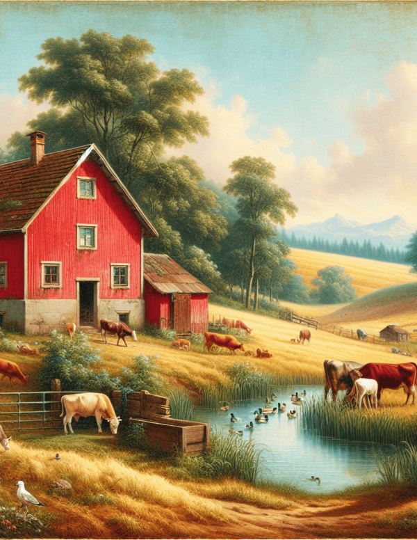 Red Barn (Oil Painting)