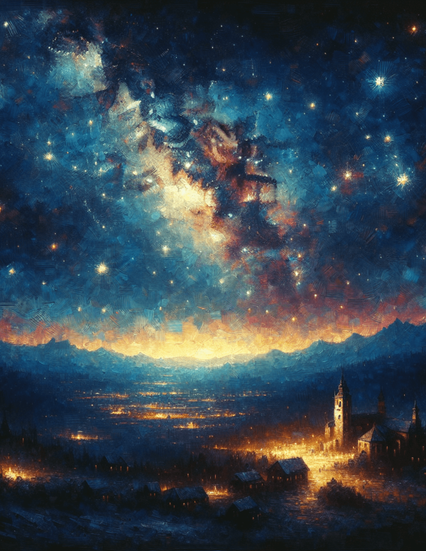 Stars At Night (Oil Painting)