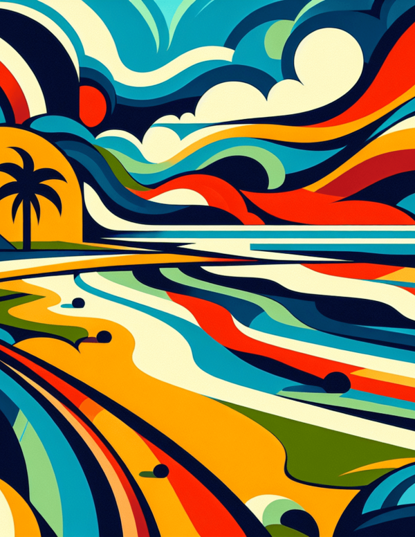 Colored Beach (Pop Art)