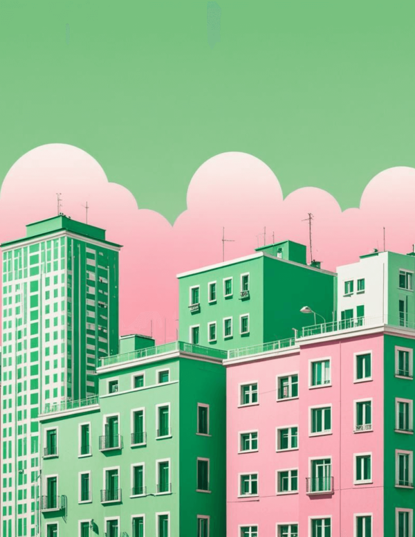 Pink and Green (Pop Art)
